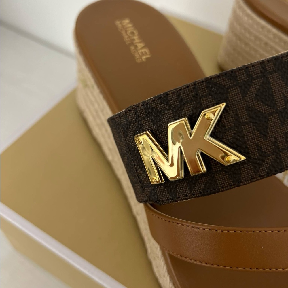 Michael Kors Brown Espadrille Wedges - Picture 2 of 4